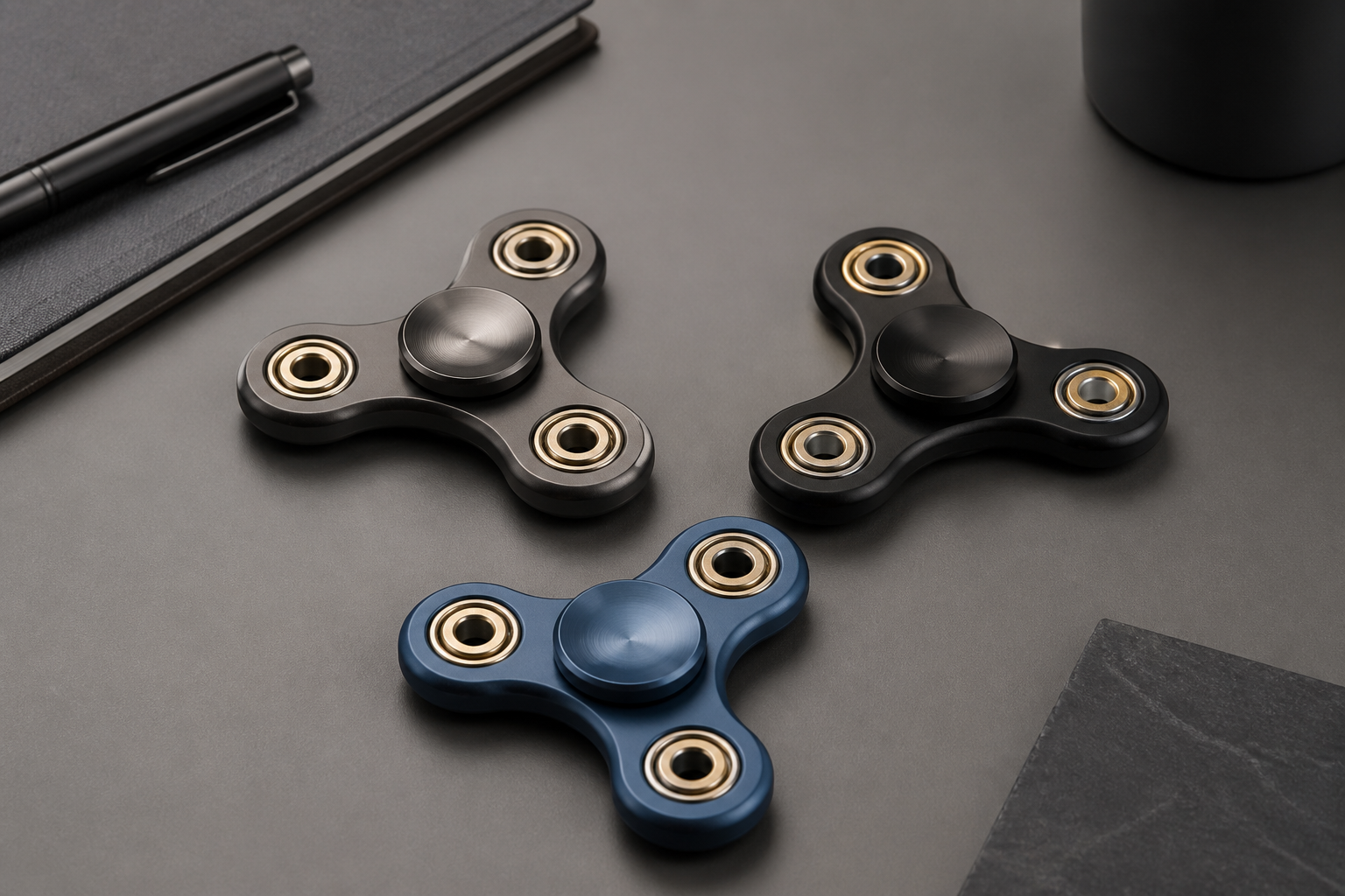 Metal desk fidget spinners