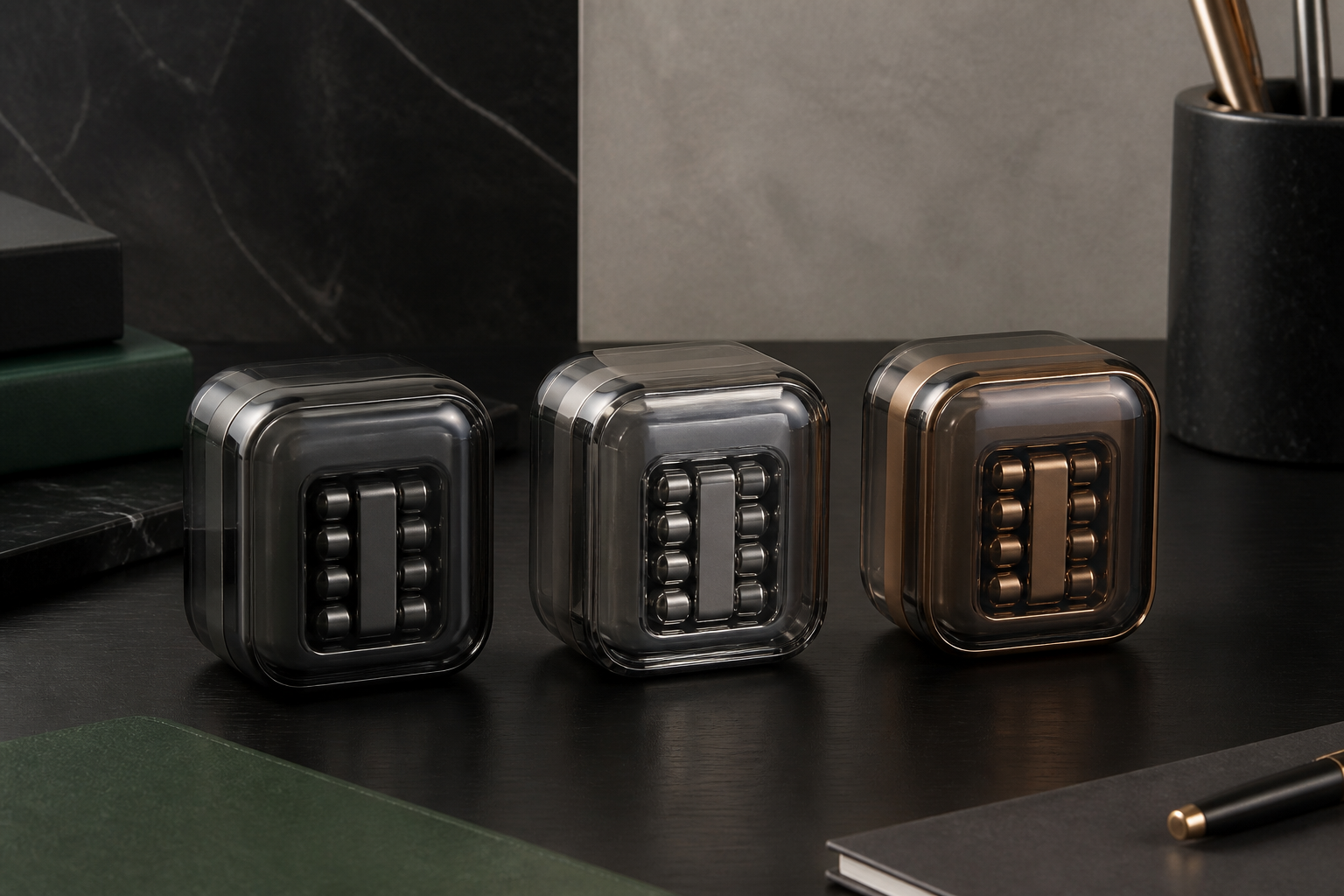 Sealed magnetic focus cubes